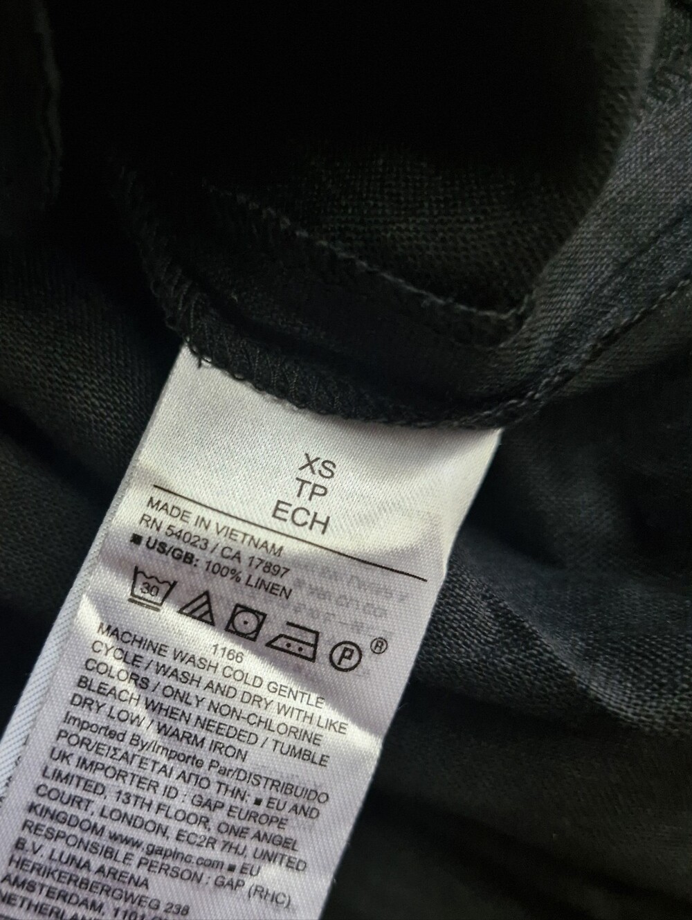 Black Linen Tiered Maxi Skirt with Side Slits - Picture 4 of 4